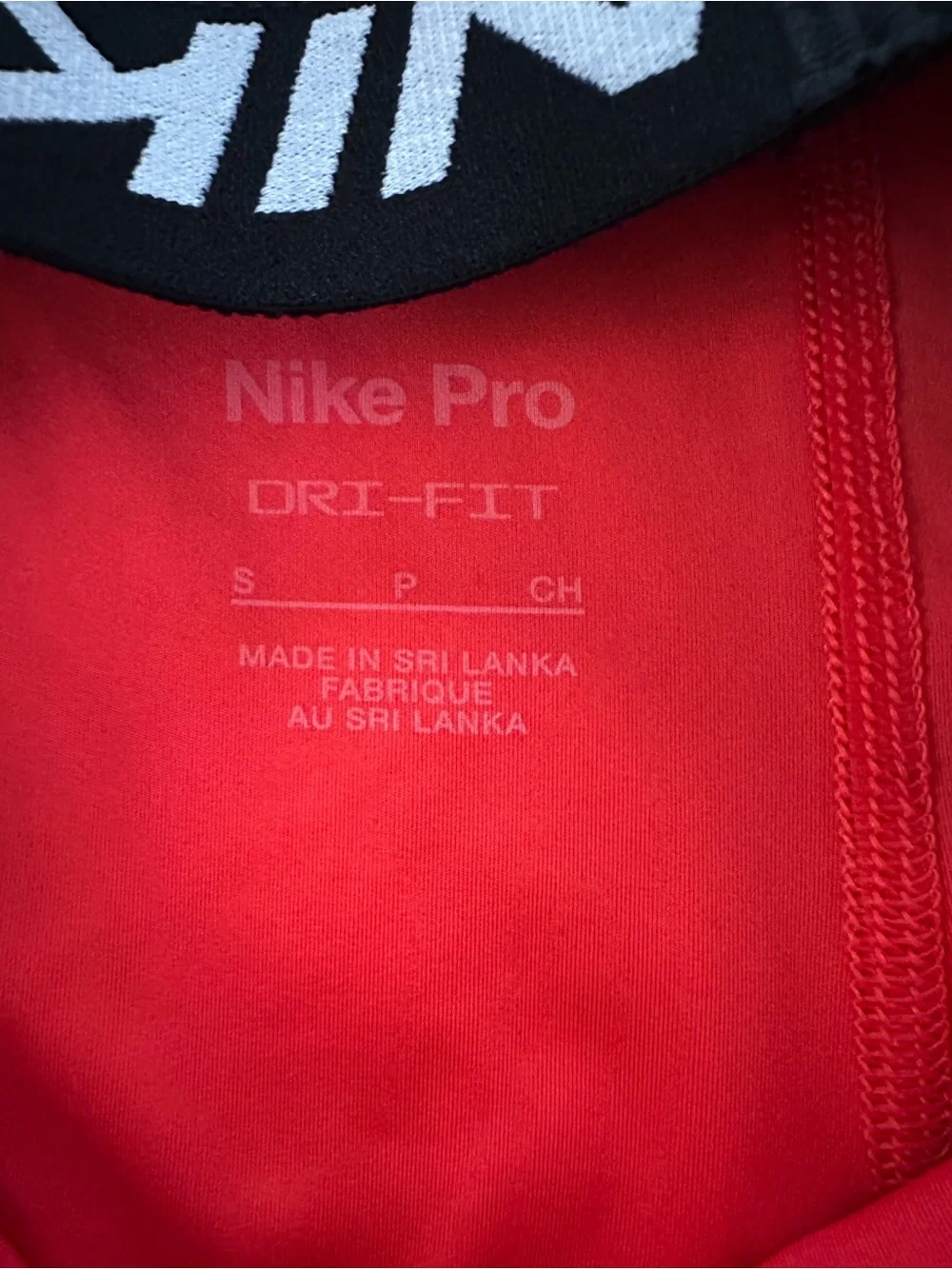 Nike Red Girls' Athletic Leggings with Branded Waistband